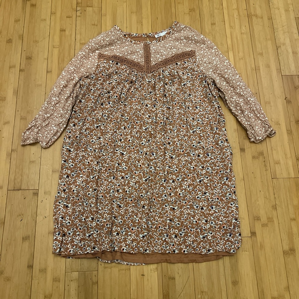 DR2 Brown Floral Dress